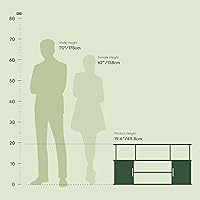 Vista 4 de Furinno Jaya - Soporte de entretenimiento grande, para televisores de hasta 55 pulgadas, roble francés gris/negro