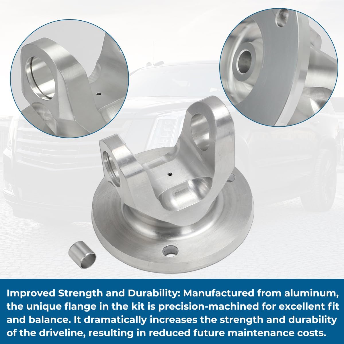 For GM 6L80 6L90 8L90 10L80 10L90 TR6060 TR3160 Transmission 3-Bolt Adapter Flange Yoke Kit