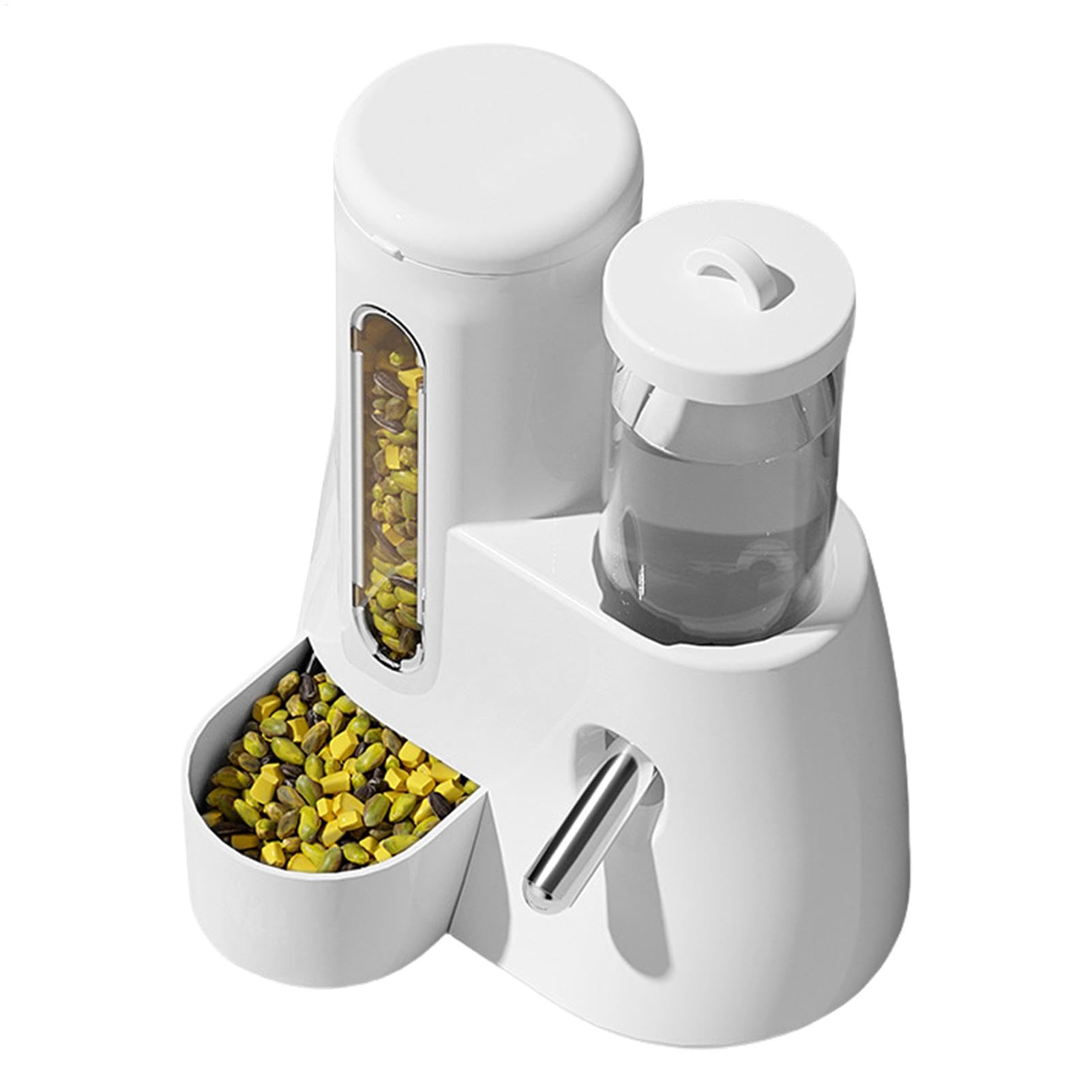 Automatic Rabbit Cage Drinker and Feeders - Leakproof Bottle | Hamster Water Dispenser | 2 in 1 Leakproof Bottle with Feeders for Small Pets, Hamsters, Ferrets and Guinea Pig