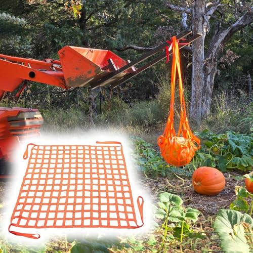 Lifting Cargo Basket Net for Hoisting - Flat Nylon Sling Hoisting Net 15cm Square Mesh - Cargo Lifting Nets with Straps for Loading And Unloading Heavy Objects, Load Capacity 2ton(3.5x3.5m/11.4x11.4ft