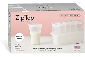 Zip Top Reusable Silicone Breast Milk Storage Bags – Made in the USA