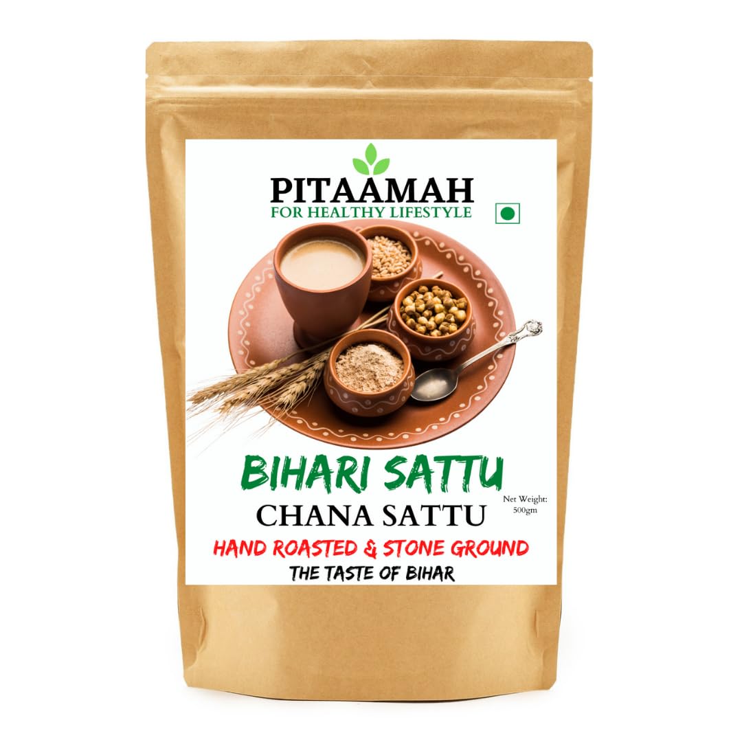 Pitaamah Organic Chana Sattu - 1Kg - Nalanda Sattu - Hand Roasted & Stone Ground - Gluten-Free - High Protein - Directly from Bihar Farmers (B09HS81LJN) Amazon Price History, Amazon Price Tracker