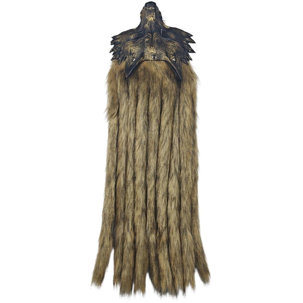 Lamdbao Barbarian Headdress Werewolf Headpiece, Viking Mask for Halloween Cosplay Costume Accessory