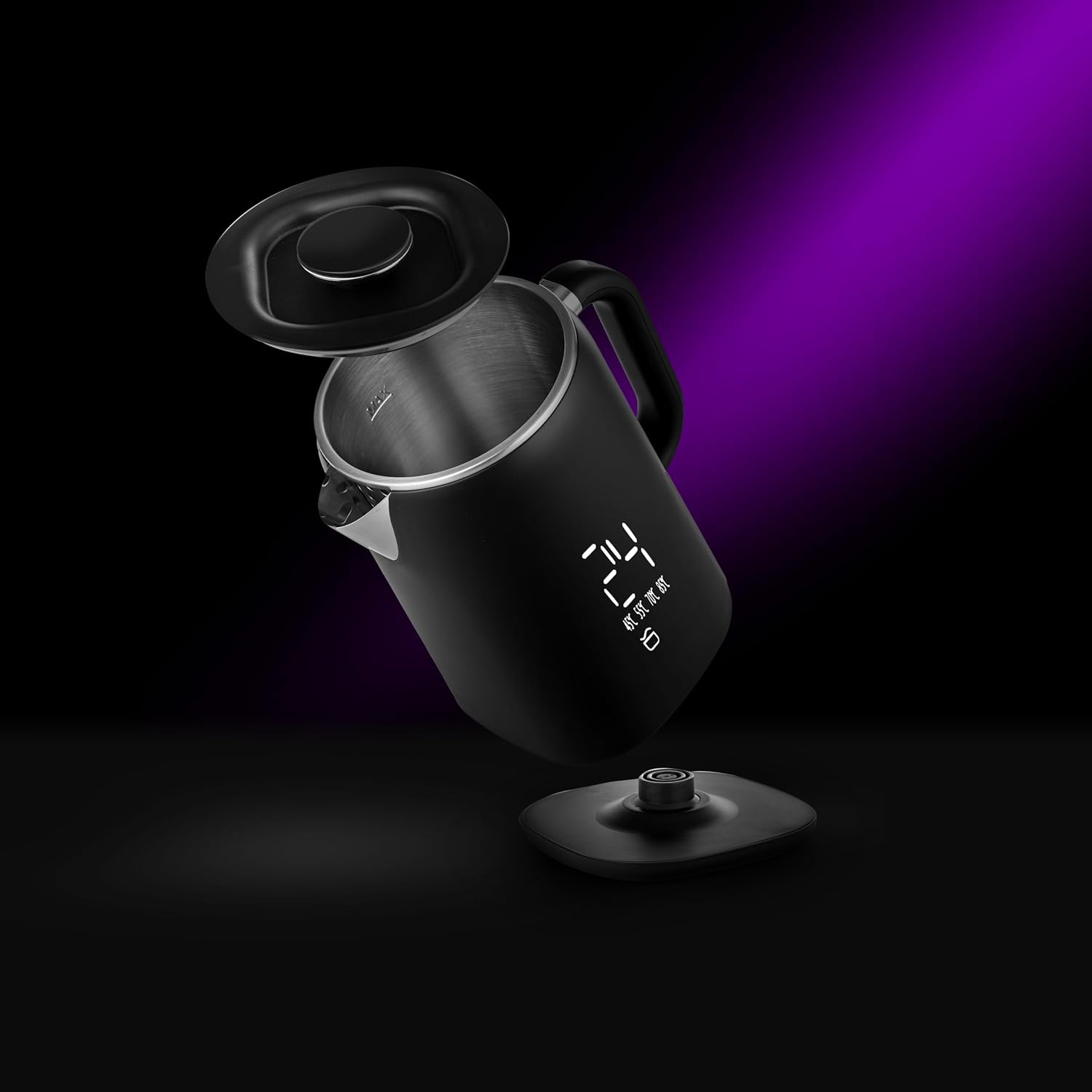 Lehmann Kettle with Lid Removed, Showing Stainless Steel Interior