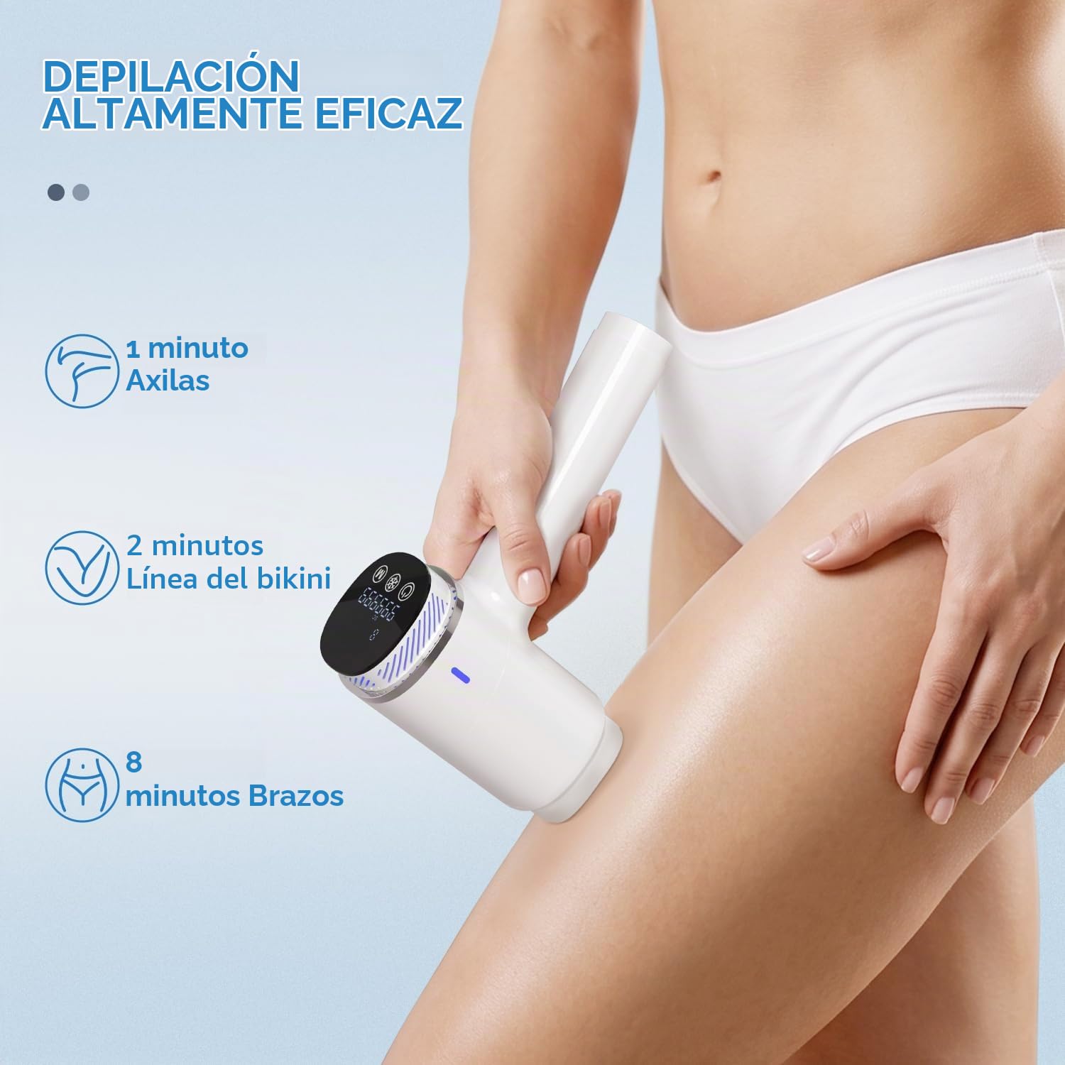 NALONE 22J Depiladora Laser IPL con Pantalla Táctil, 4 en 1 HR/SC/BT/RA | Depiladora Luz Pulsada 10 Potencias, para Mujeres y Hombres, Uso en Casa, Rostro, Cuerpo y Axilas