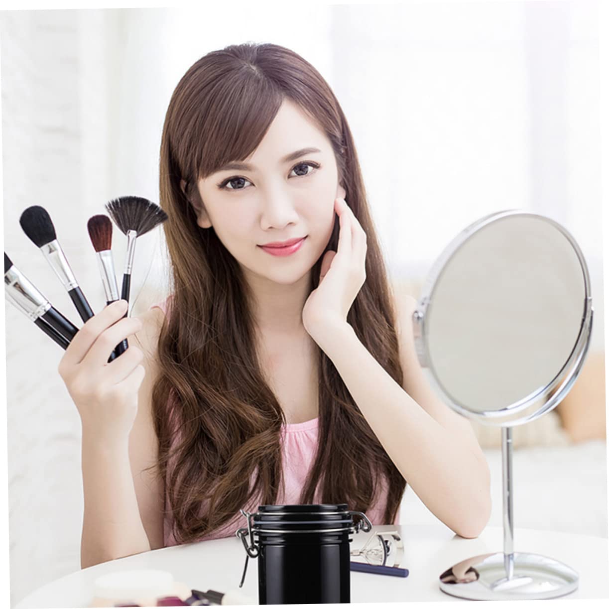 minkissy False Eyelash Storage Box 2pcs Eyelash Jar Containers Sealed Lash Extension Holders Compact Size