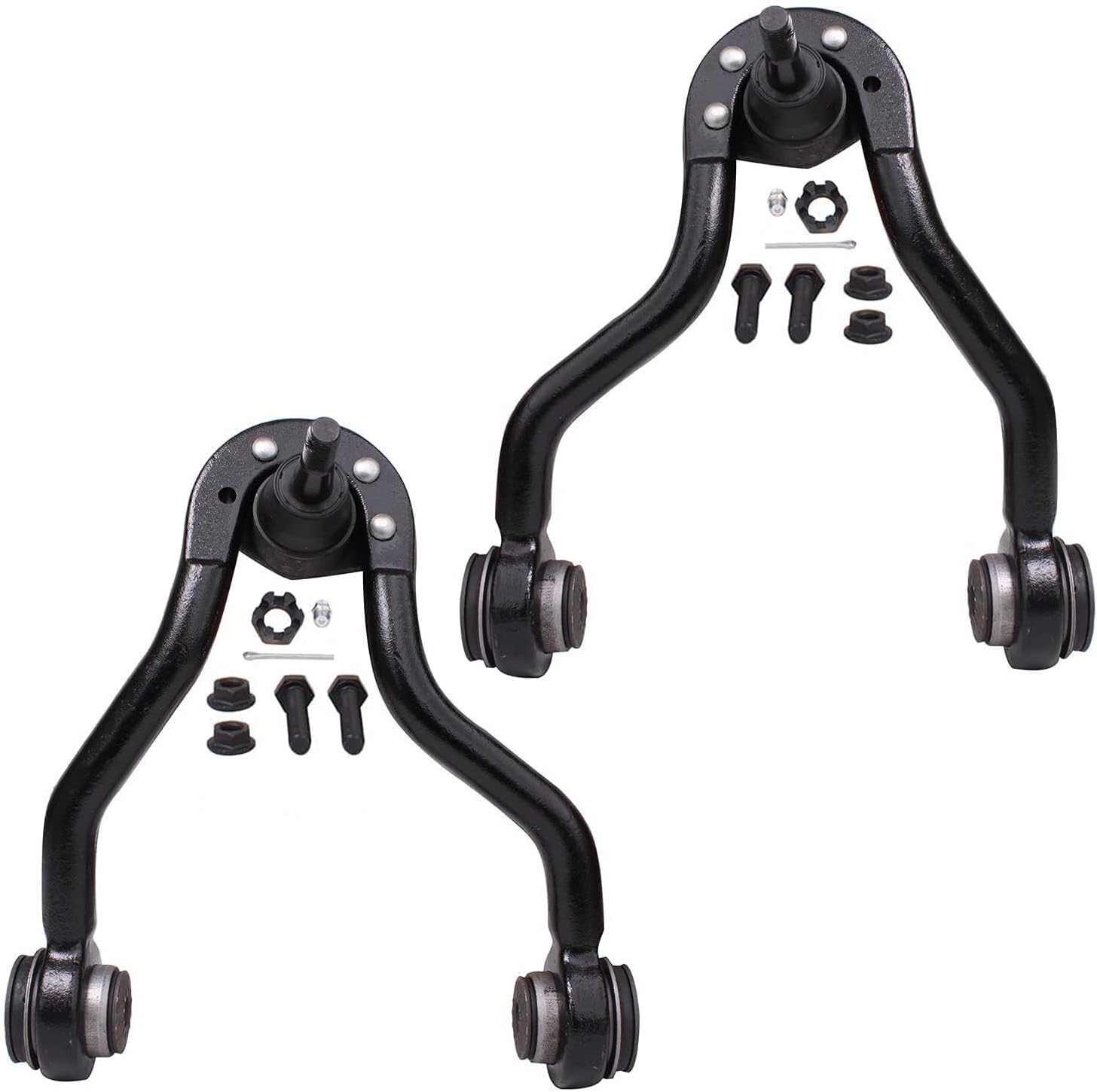 Detroit Axle - 17pc Front End Kit for Chevy Tahoe K1500 K2500 Escalade, Wheel Bearing Hubs Upper Control Arms Lower Ball Joints Sway Bars Tie Rods Pitman Idler Arms Bracket Adjusting Sleeves