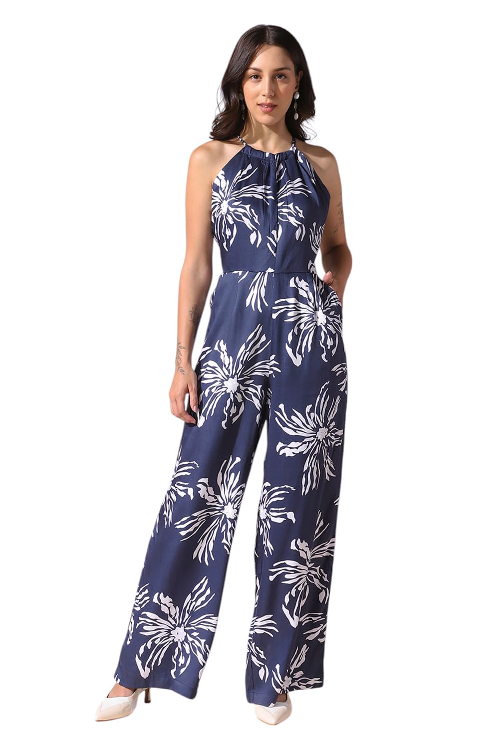 dl woman Halter Neck Floral Printed Jumpsuit-picture-46