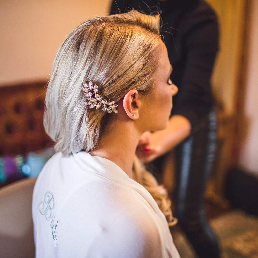 JAKAWIN Bride Crystal Wedding Hair Piece Rhinestone Hair Comb Bridal Hair Accessories for Women HC047 (Silver) - Image 3