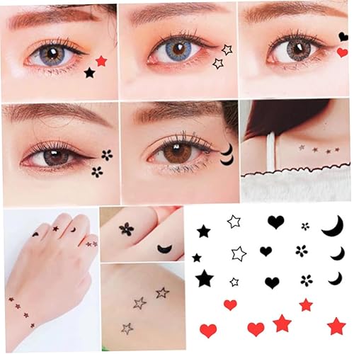 Miniatura 4 de BUJIATANG Sello delineador de ojos 2 en 1 doble cabeza impermeable delineador líquido lápiz herramienta de maquillaje corazón negro
