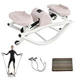 Lhanel Rock Stepper with Digital Display, Lateral Stepper Machine with Resistance Band ＆Anti-Slip Mat, Low-Impact Compact Side-to-Side Fitness Stepper for Exercise at Home