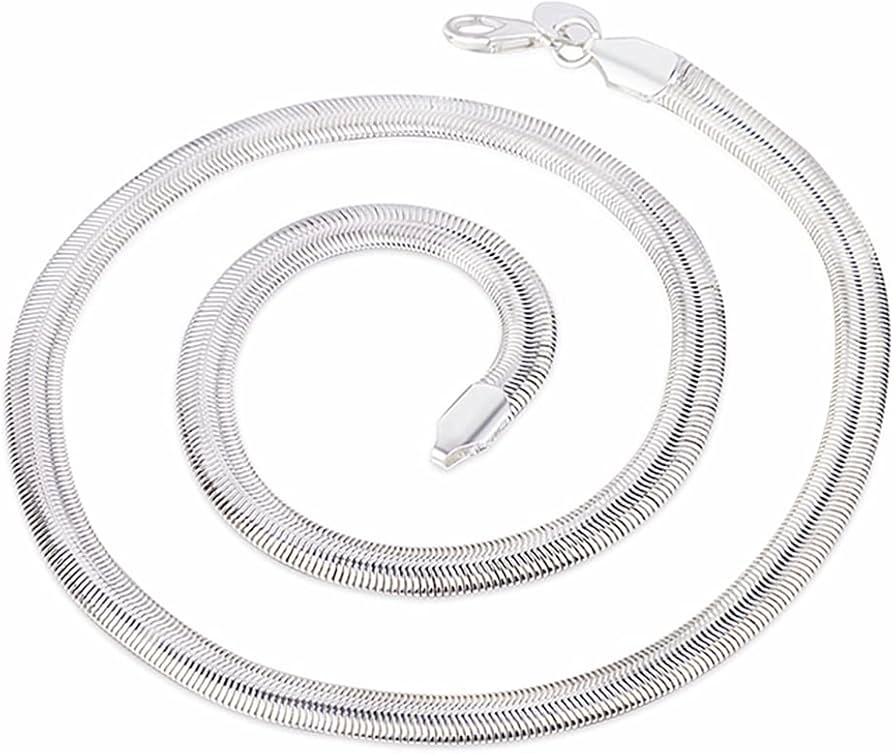 Amazon.com: WDIYIEETN 925 Sterling Silver 6mm Soft Snake Bone 