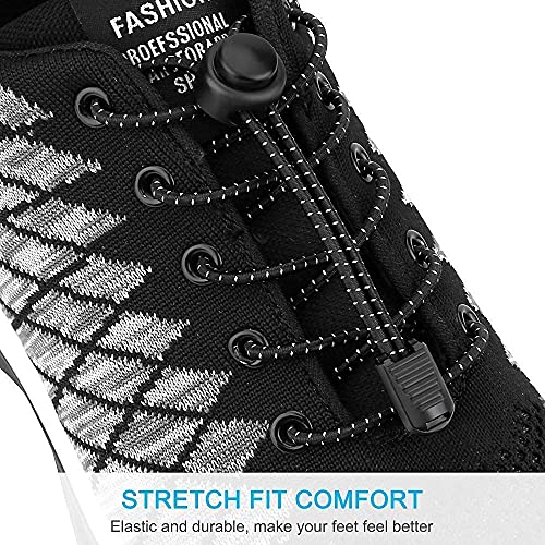 Diffway 4 Pairs Elastic No Tie Shoelaces For Sneakers And 8 Pairs Waxed Dress Shoe Laces For Oxford Shoe #TOP6