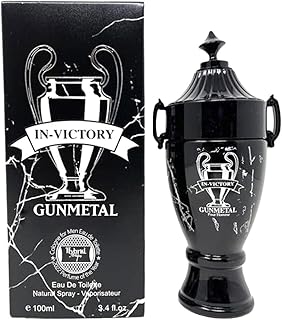 Hybrid & Company In Victory Gunmetal Cologne for Men Eau De Toilette Natural Spray Masculine Scent, 3.4 Fl Oz
