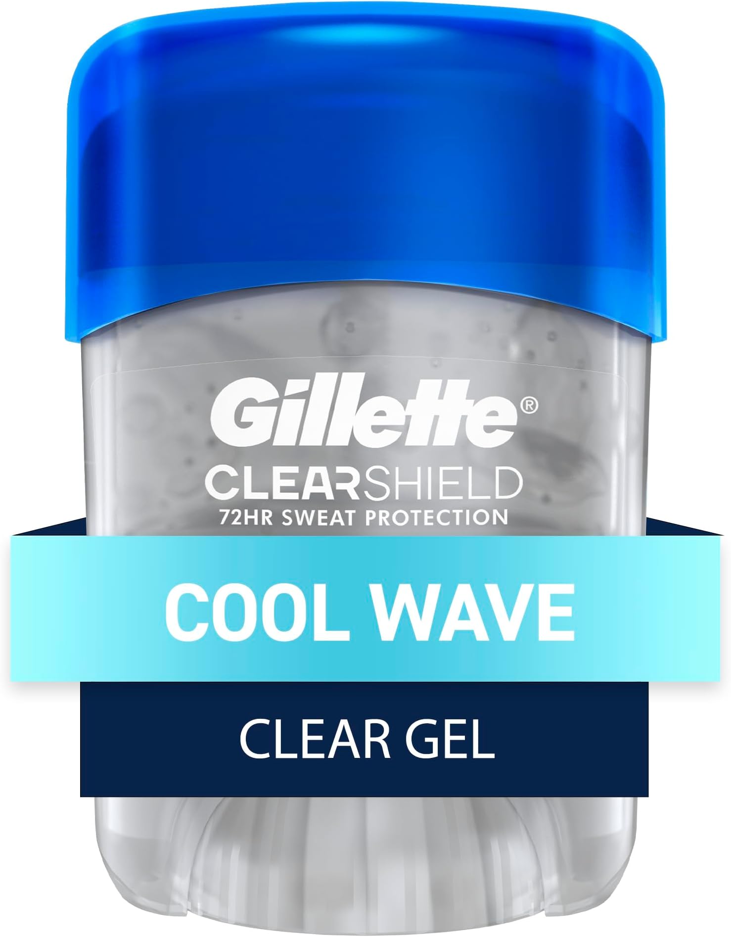 Antiperspirant and Deodorant for Men, 72hr Sweat & Odor Protection, Long Lasting Freshness, Anti-White Mark Technology, Clear Gel, Cool Wave Scent, 0.5 oz