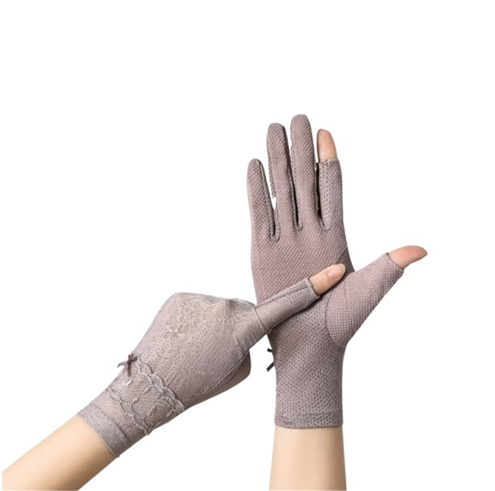 Guantes Running Guantes De Protección Solar For Mujer, Guantes Finos De Medio Dedo For Conducir, Antideslizantes, De Seda De Hielo, For Verano Guantes Deporte Hombre
