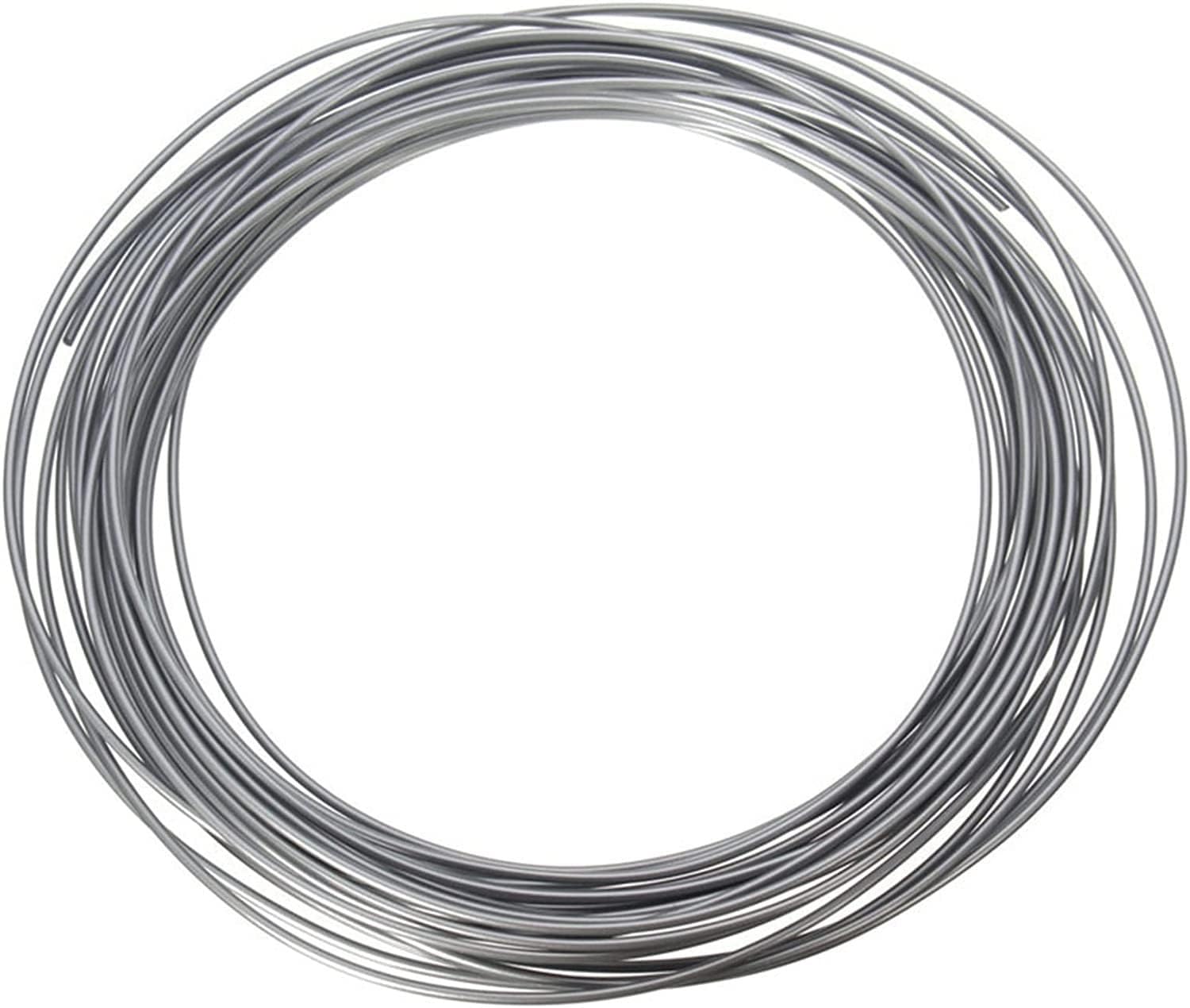 Cuerda de Alambre, Alambre de Acero galvanizado en Plata, calibres y Longitudes múltiples(8 Gauge-25m/82ft Long)
