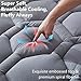 ELVEN HOME King Size Mattress Pad Waterproof, Cooling Mattress Topper Noiseless, Leak Proof Mattress Protector Deep Pocket Washable, Quilted Fitted Soft King Mattress Pad Cover (78x80 inch, Grey)