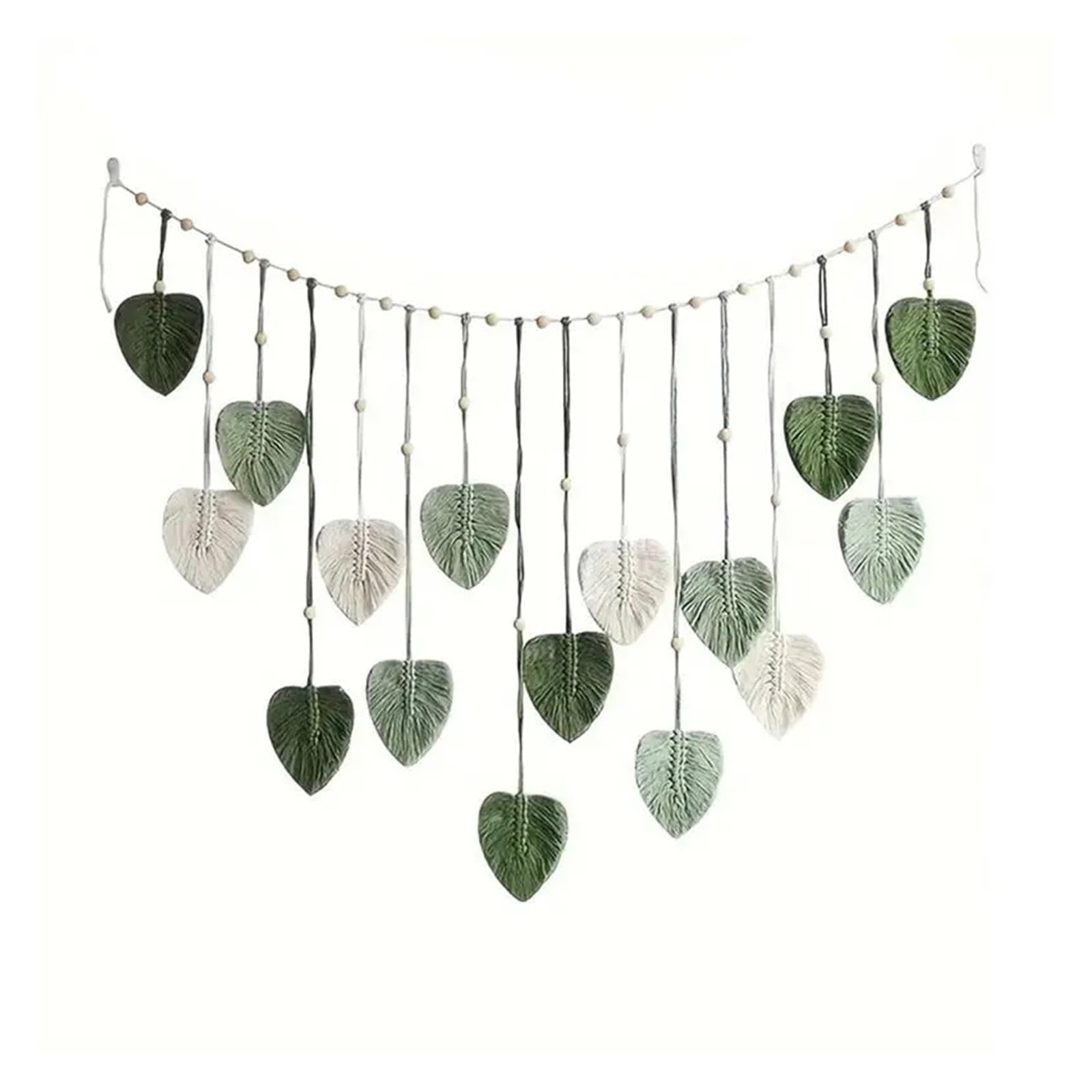 YUPLIODSX Wall Hanging Leaves Macrame Wall Hanging Ornament, Handmade Woven Art Wall Tapestry Home Decoration