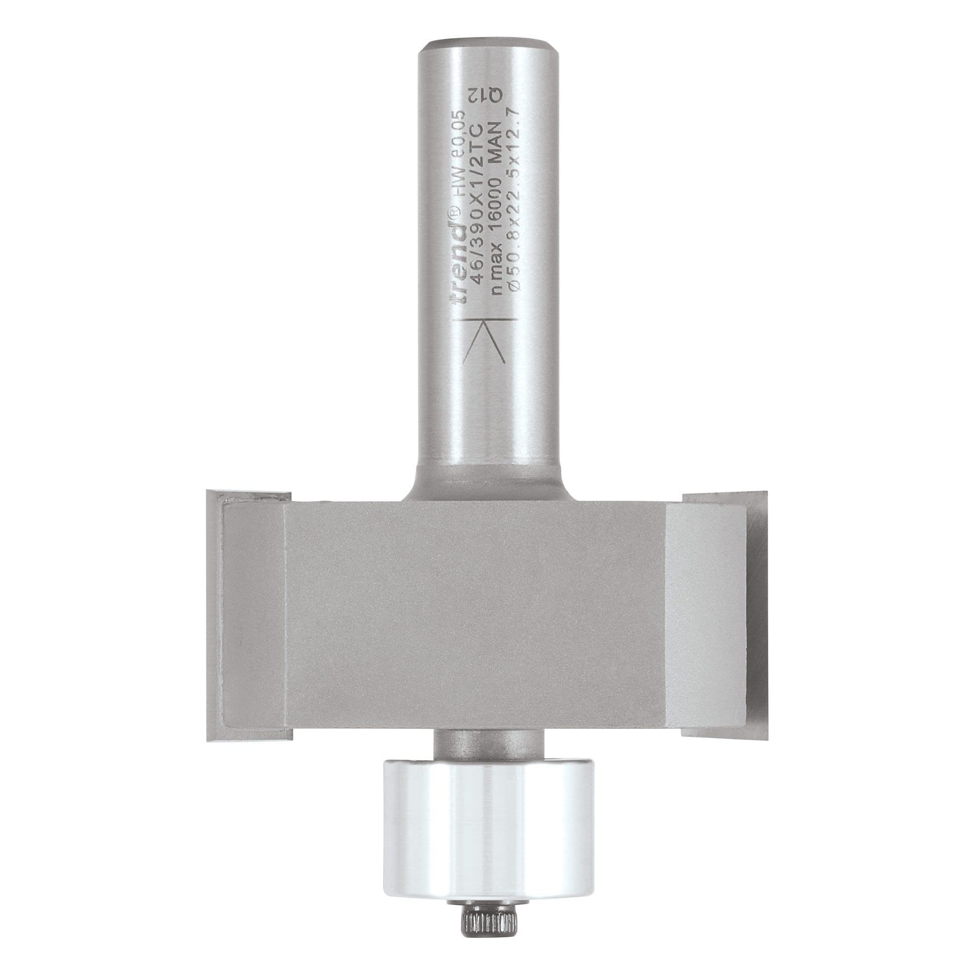 Trend Professional Large Guided Rebater Router Cutter, 1/2 Inch Shank, 50.8mm Cut Diameter, 22.5mm Cut Length - Image 2