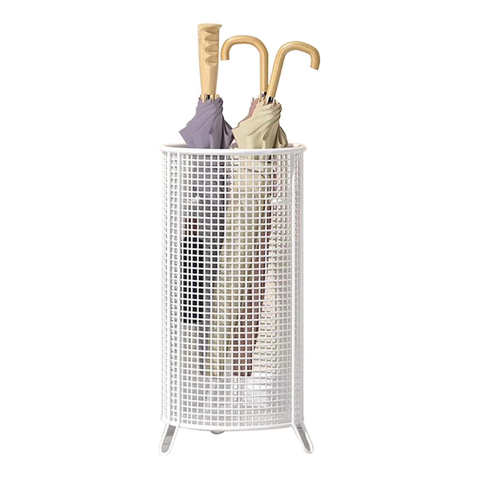 HYLYGFH Modern Umbrella Stand Holder with Drip Tray & Hooks, Freestanding Umbrella nizer for Entryway, Stylish Openwork Design for Home & Office Decor