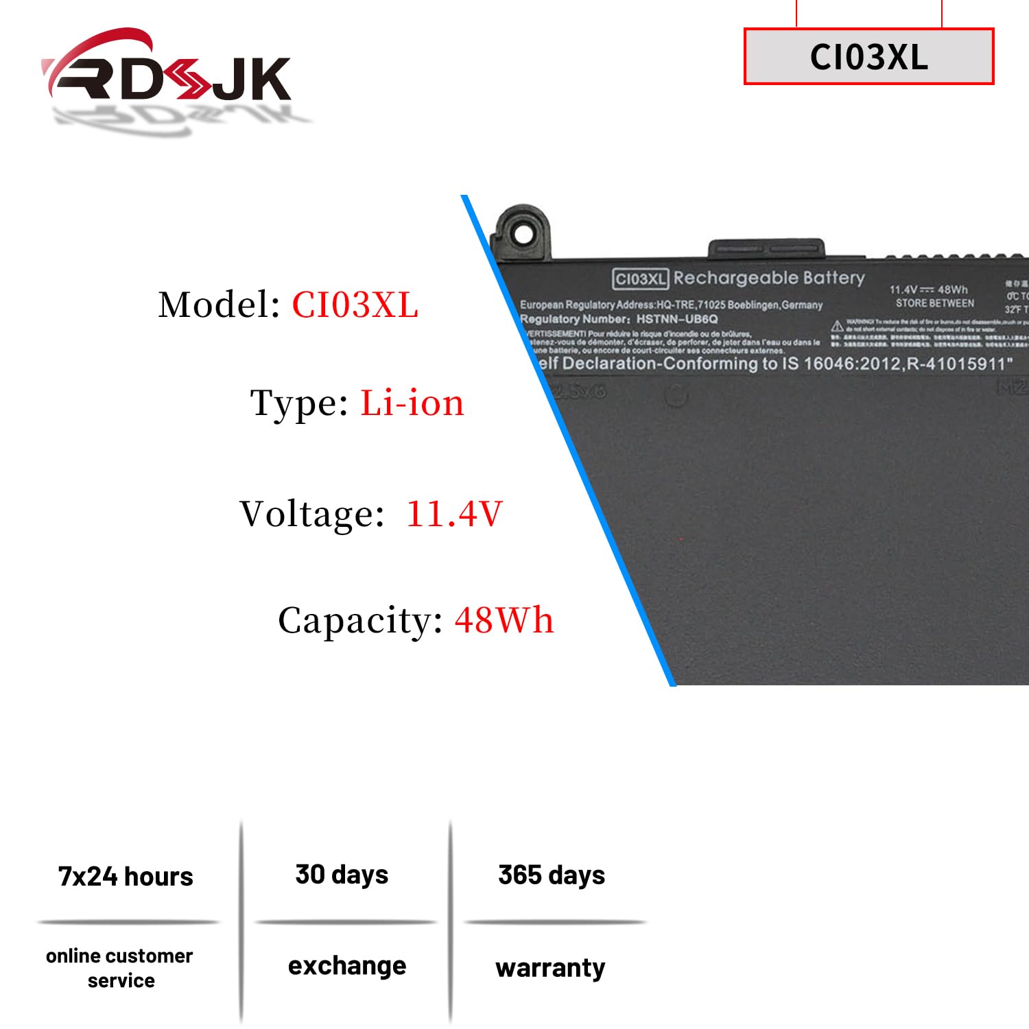 CI03XL AKKU Für HP ProBook 640 G2 650 G2 650 G3 645 G2 655 G2