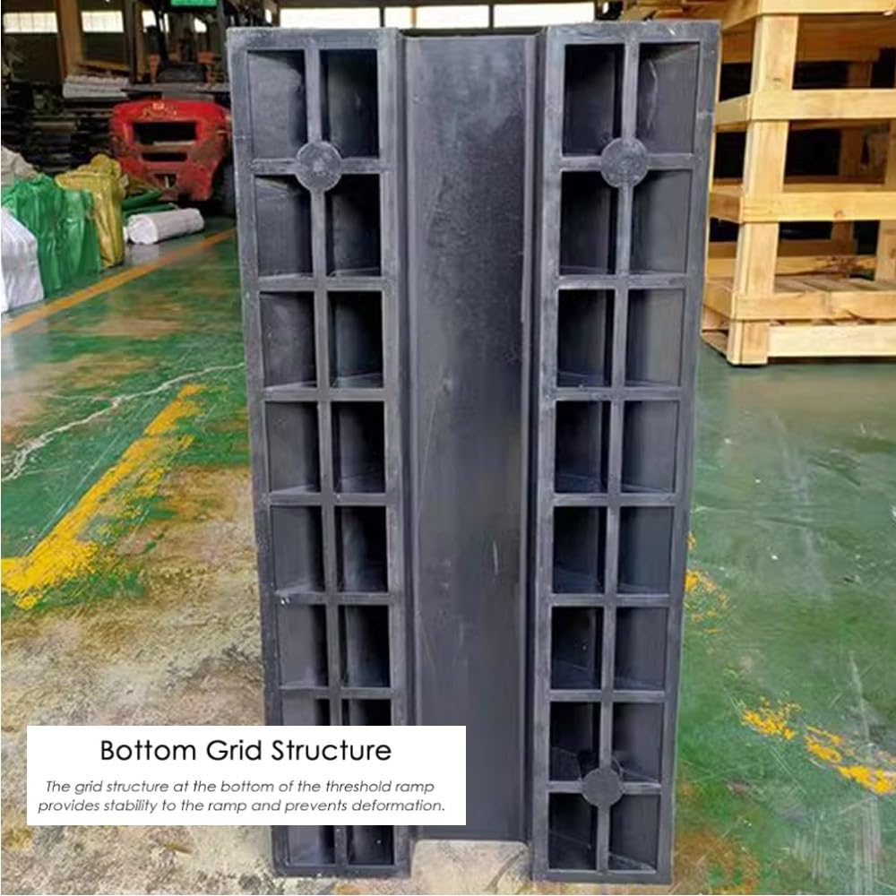 Rampa De Umbral Puente, Goma Rampa para Silla De Ruedas, Superficie Antideslizante,rampa De Elevación, para Hogar/supermercados/fábri(80 * 45 * 10cm)