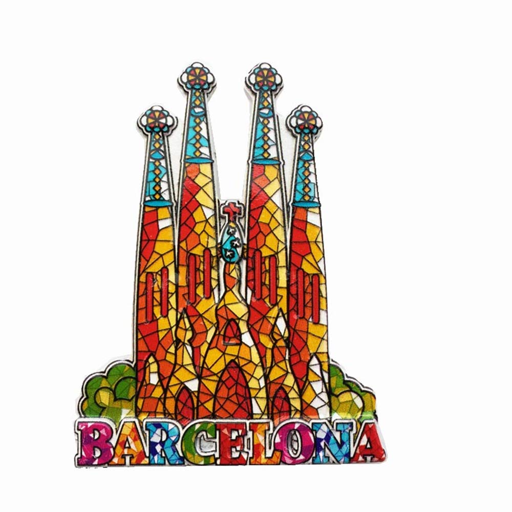 Aimant de Réfrigérateur 3D Barcelone Espagne Souvenir Voyage