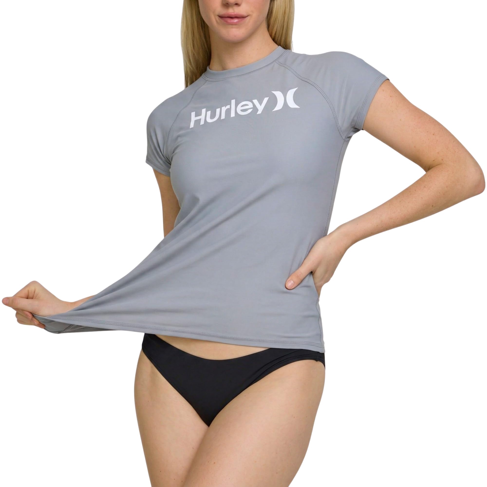 hurley Rash Guard for Women, Short Sleeve Swim Shirts for Women Rashguard, UPF 50+ SPF & UV Protection-picture-46