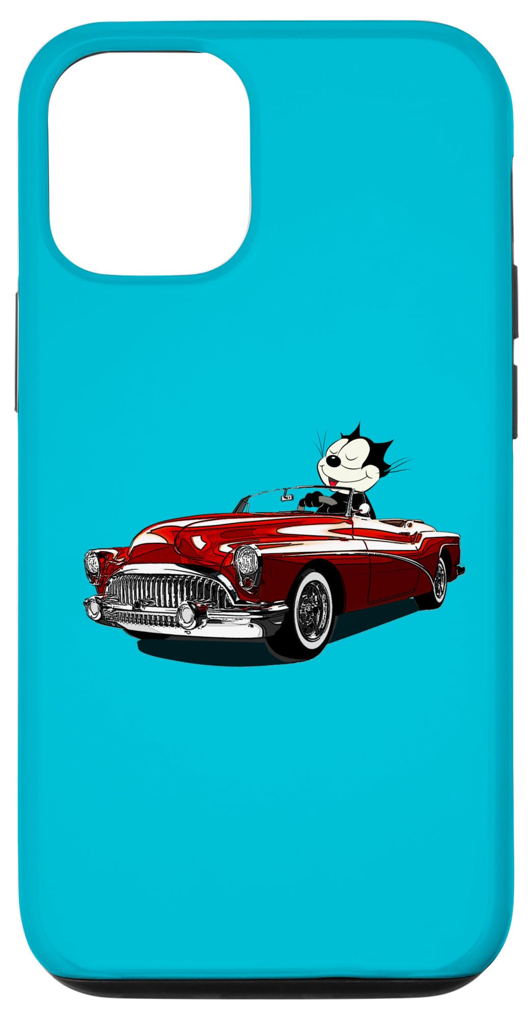 iPhone - リバー･FELIX Amazon.com: iPhone 13 Felix Old-Skool Cat Drives Retro Red