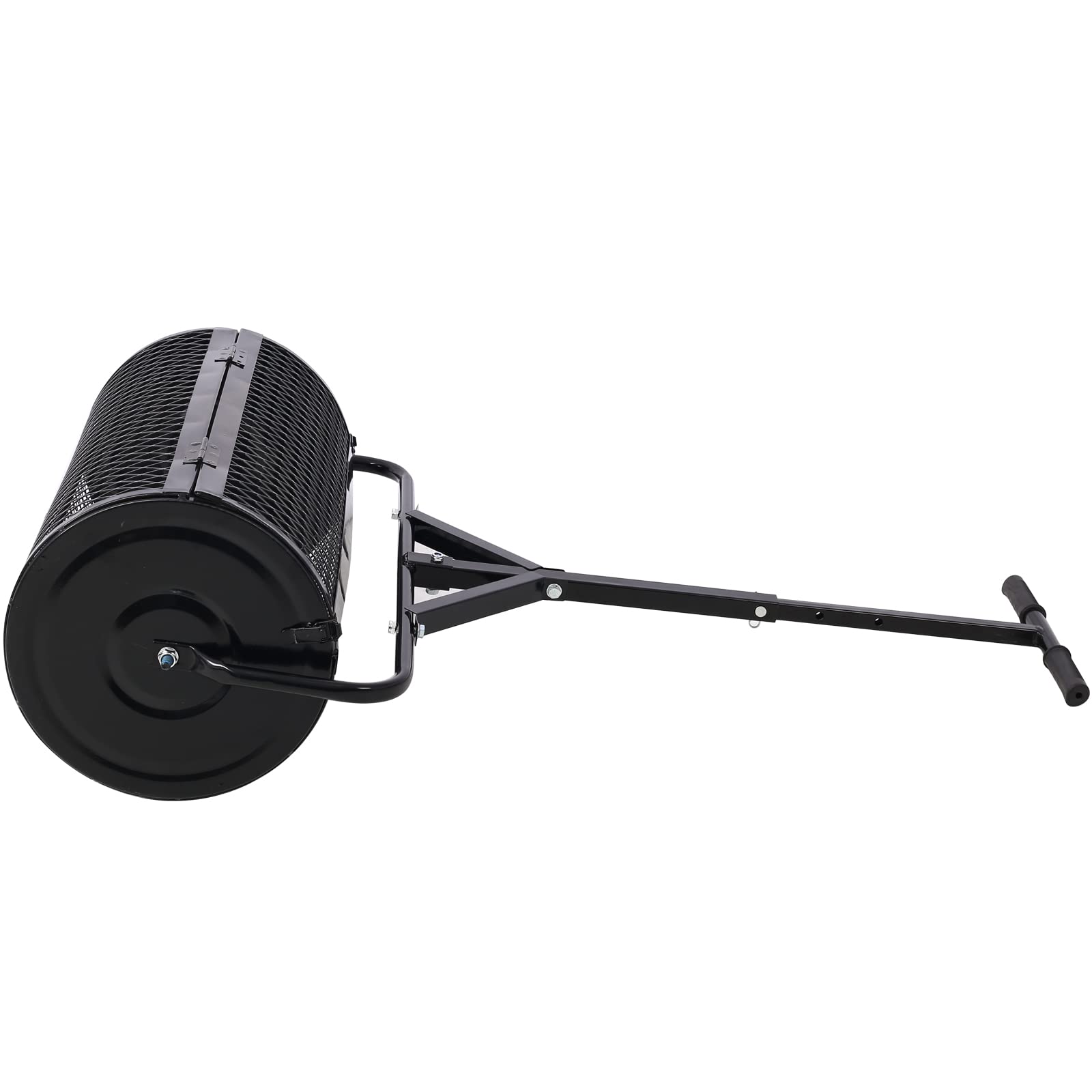 Cuidado del césped sin Esfuerzo con esparcidor de turba de 24 Pulgadas, Malla de Metal Duradera, Mango en Forma de T, Ideal para el Mantenimiento del jardín