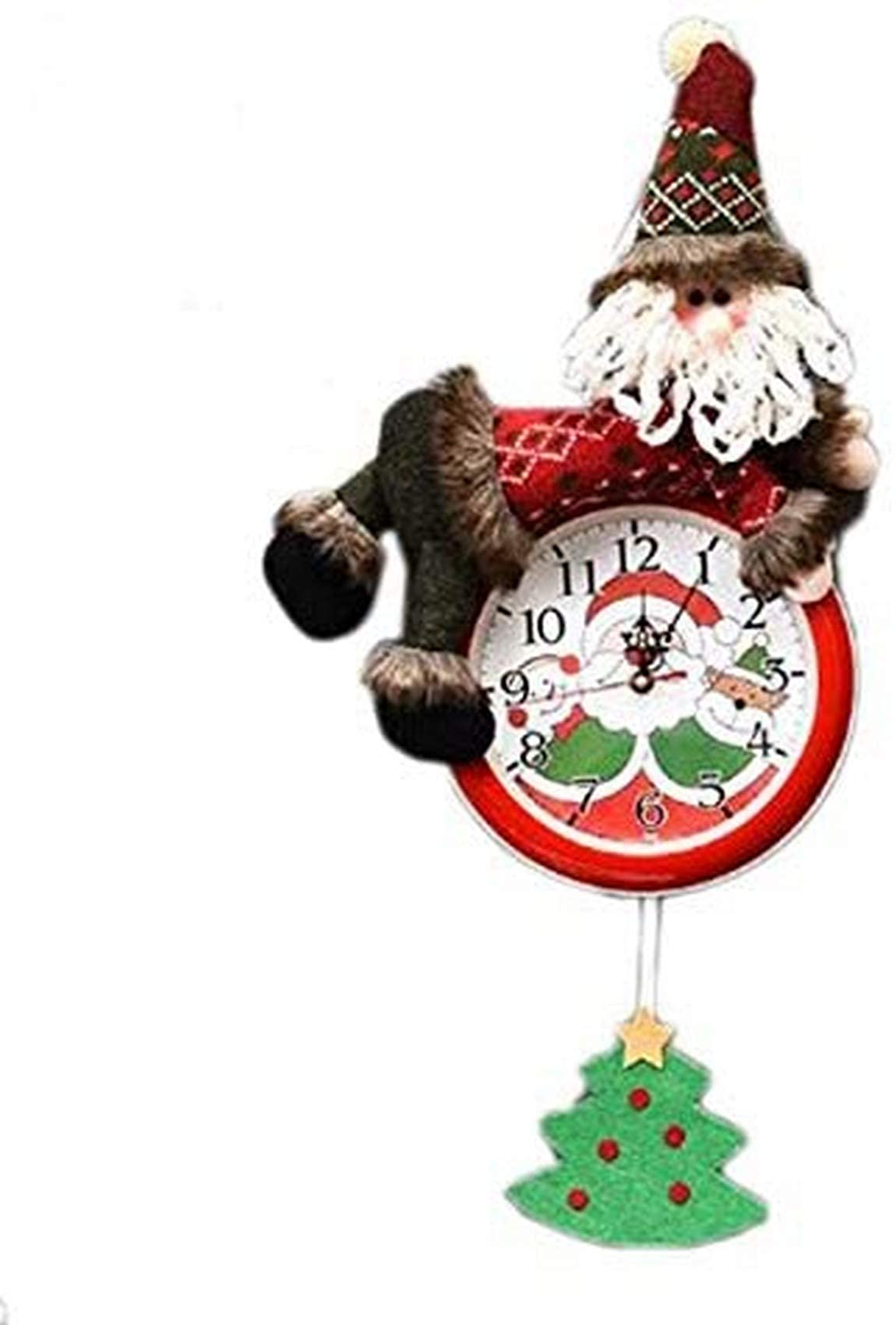 Horloge murale de Noël pour salon et horloge suspendue maison