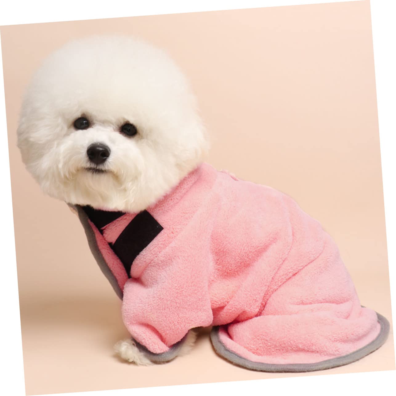 FRCOLOR 3 Pièces Peignoir pour Chien Peignoirs pour Chiens Robe De Serviette De Chien Serviette en Microfibre Pyjama pour Animaux De Compagnie Bain De Chien Super Absorbant Rose Provisions