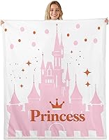 Vista 27 de Princess Flannel Blanket All Seasons,Rainbow Cloud Stars Butterfly Bed Blanket for Kawaii Home Decor,Dreamy Fairy Tale Castle Blanket for Kids Girls