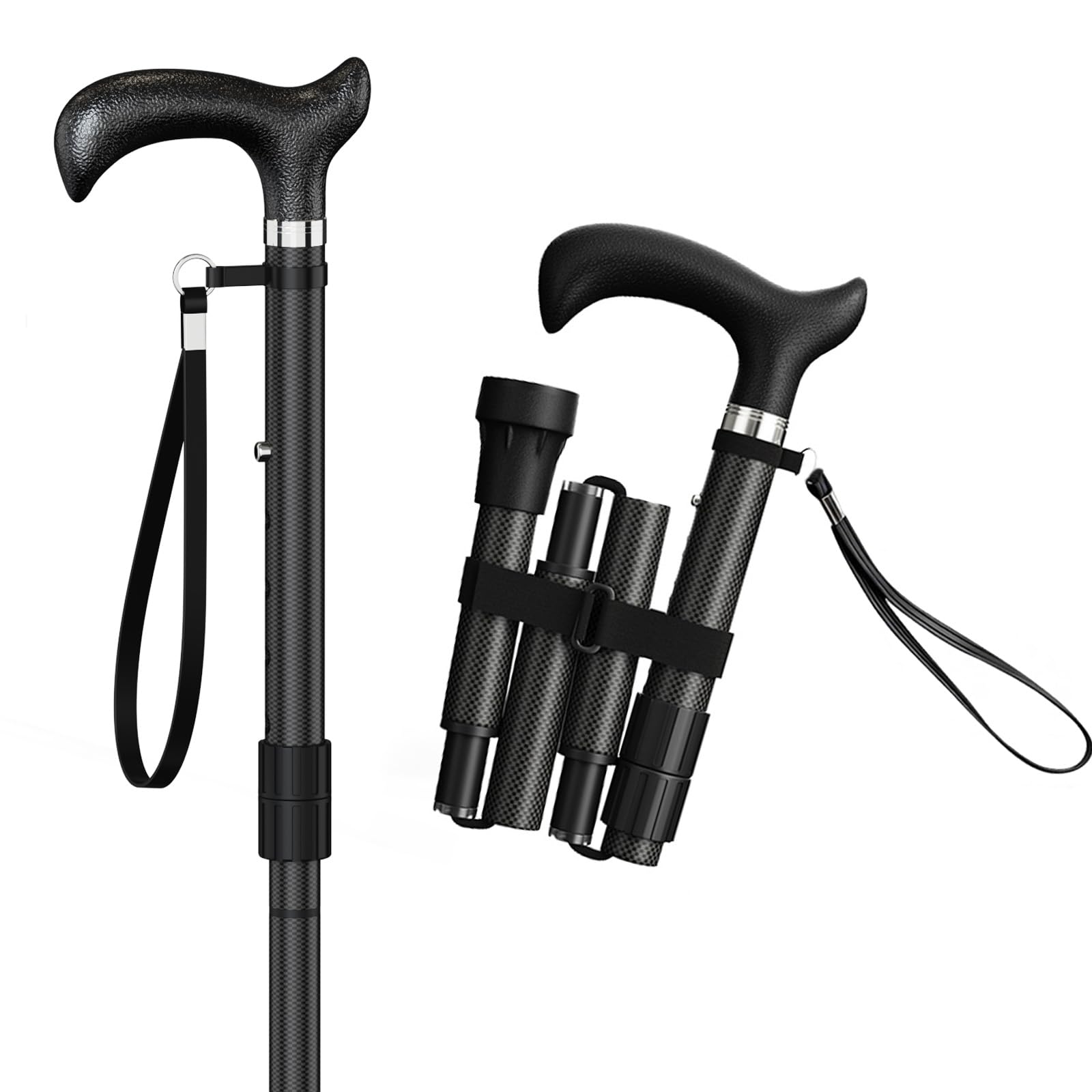 Bastones para Mayores, bastón Plegable Ajustable 85–95 cm