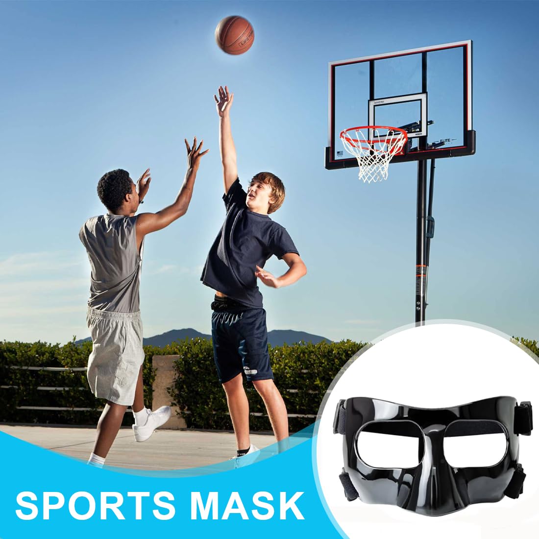 GXGM Nasenschutz für Gebrochene Nase,Verstellbarer Gesichtsschutz,Nasenbeinbruch Maske,Sport Maske,Sportschutzmaske für Erwachsene,Geeignet für Basketball,Fußball und andere Arenastic