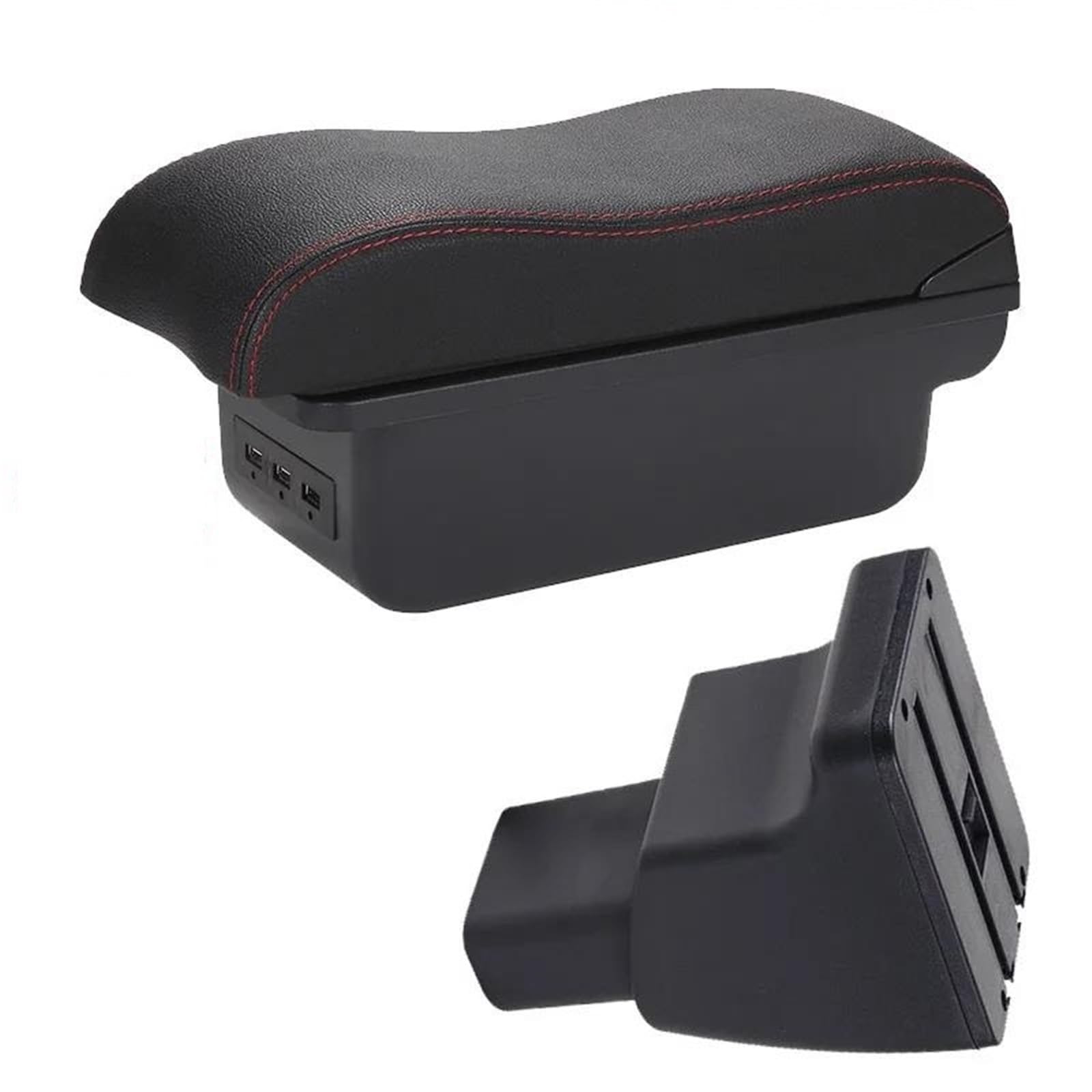 Hjkdsz Type D For Hyundai I10 Car Armrest Storage Box Curved Surface Center Console Organizer Double Layer Accessories(Type D)