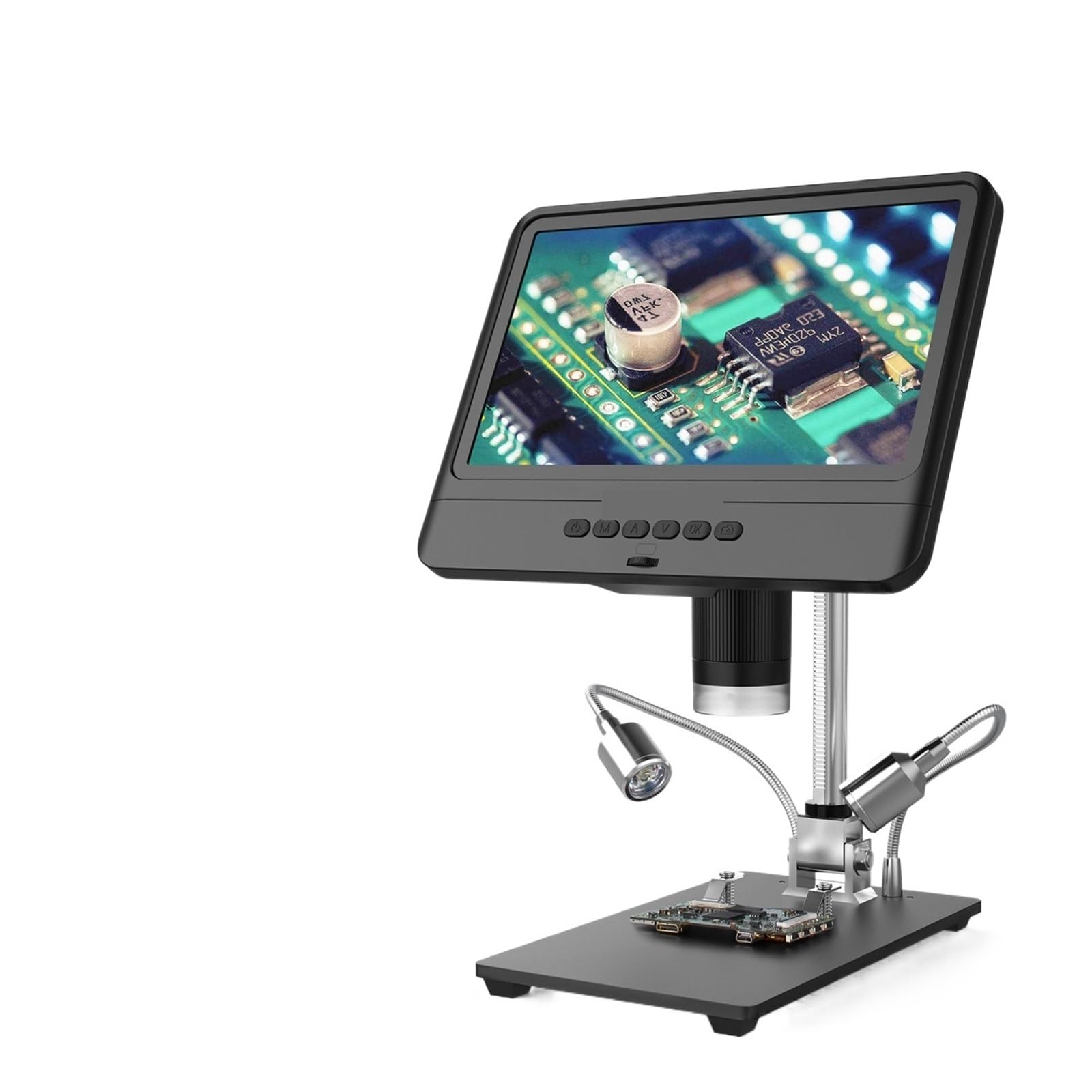 Mikroskop Elektroniczny, Mikroskop 8,5-calowy Ekran Wyświetlacza LCD 5X-1200X Cyfrowy Regulowany Zakres 1080P Z Dwoma Światłami Wypełniającymi