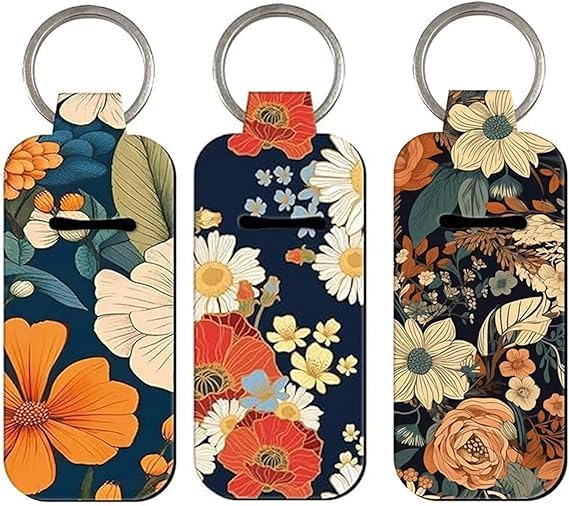 3PCS Flower Style Lipstick Holder Keychain, Daily Accessories, Portable Lipstick Pouch, Decorative Bag Charms, Practical Lip Gloss Storage Ornament for Ladies Daily Matching-picture-44