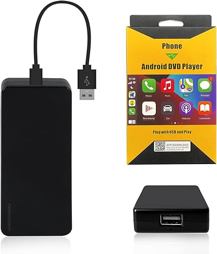 Adaptador CarPlay con cable USB Dongle para radio de coche Android con versión 4.2 o superior conexión con cable para espejo CarPlay Compatible con