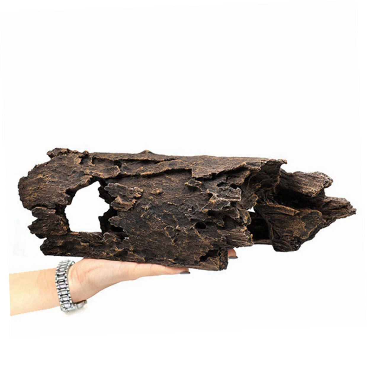 Toddmomy Tronco d Albero Artificiale in Resina per Acquario Decorazione Paesaggistica Resistente all Usura Forma Realistica per Acquari e Laghetti