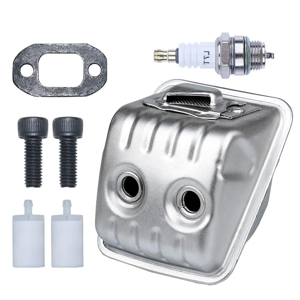 Kit de filtro de tornillo compatible con bujías de gasolina de motosierra 450, 445 y 445e W, repuestos OEM 544147702
