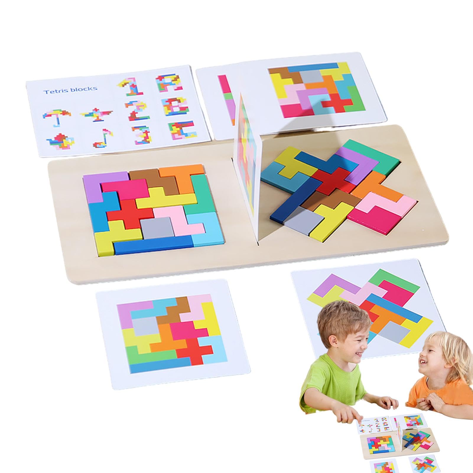 Rompecabezas de formas geométricas, juguetes magnéticos Tangram, juego de 7 bloques de patrones de madera de juguetes magnéticos Tangram, estándares líderes en la industria | en línea