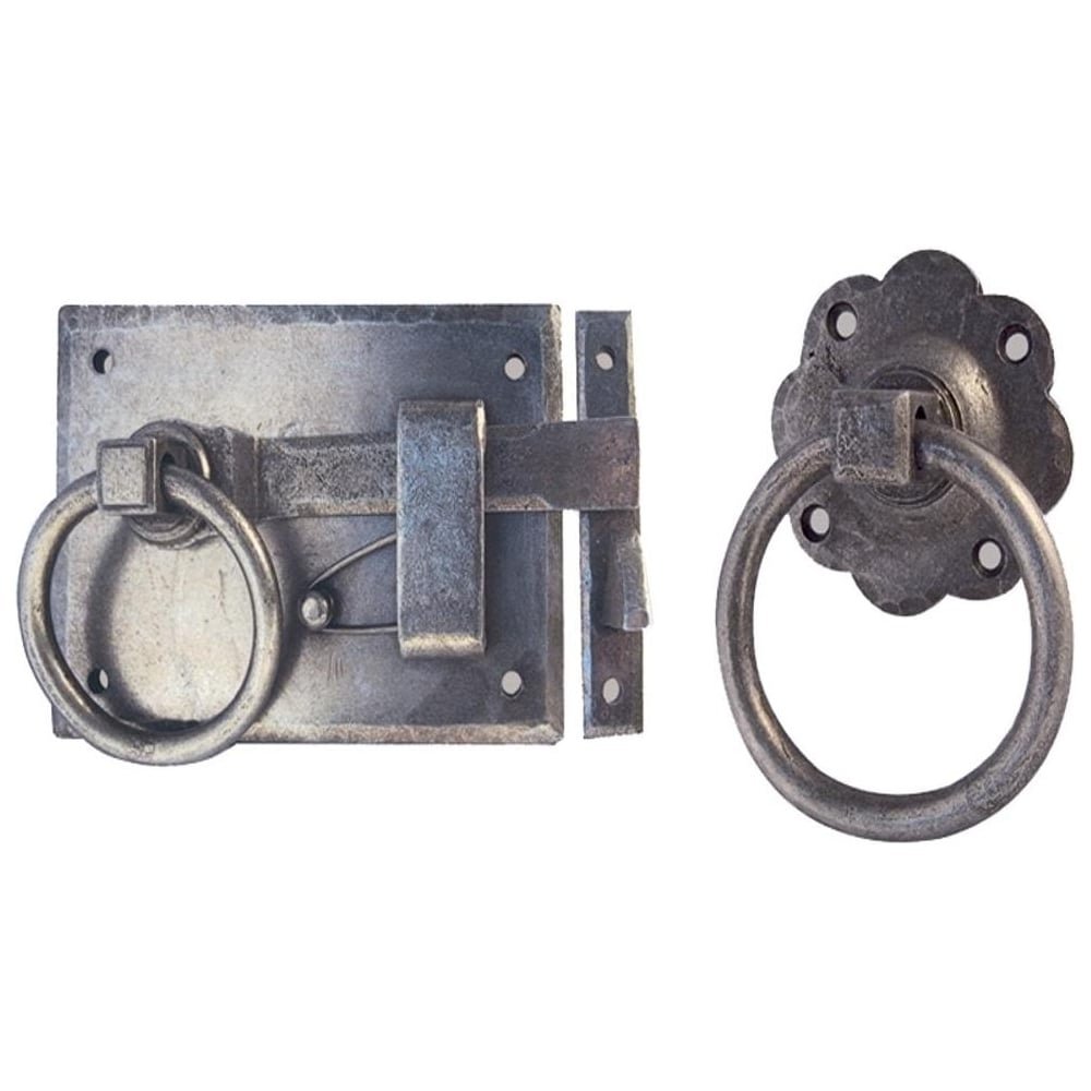 Gate Latch 150x102mm HF48 Frelan in Antique Pewter from EUROART