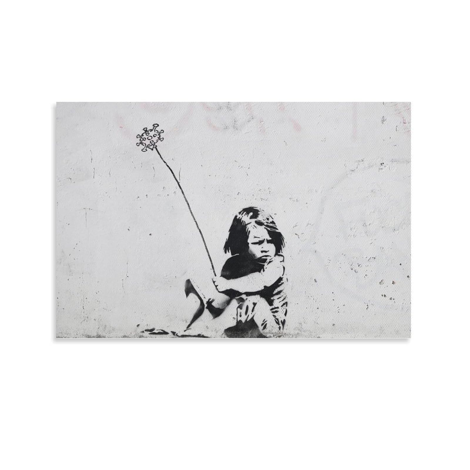 Amazon.co.jp: Banksy バンクシー 通り 落書子供ポスター 絵画