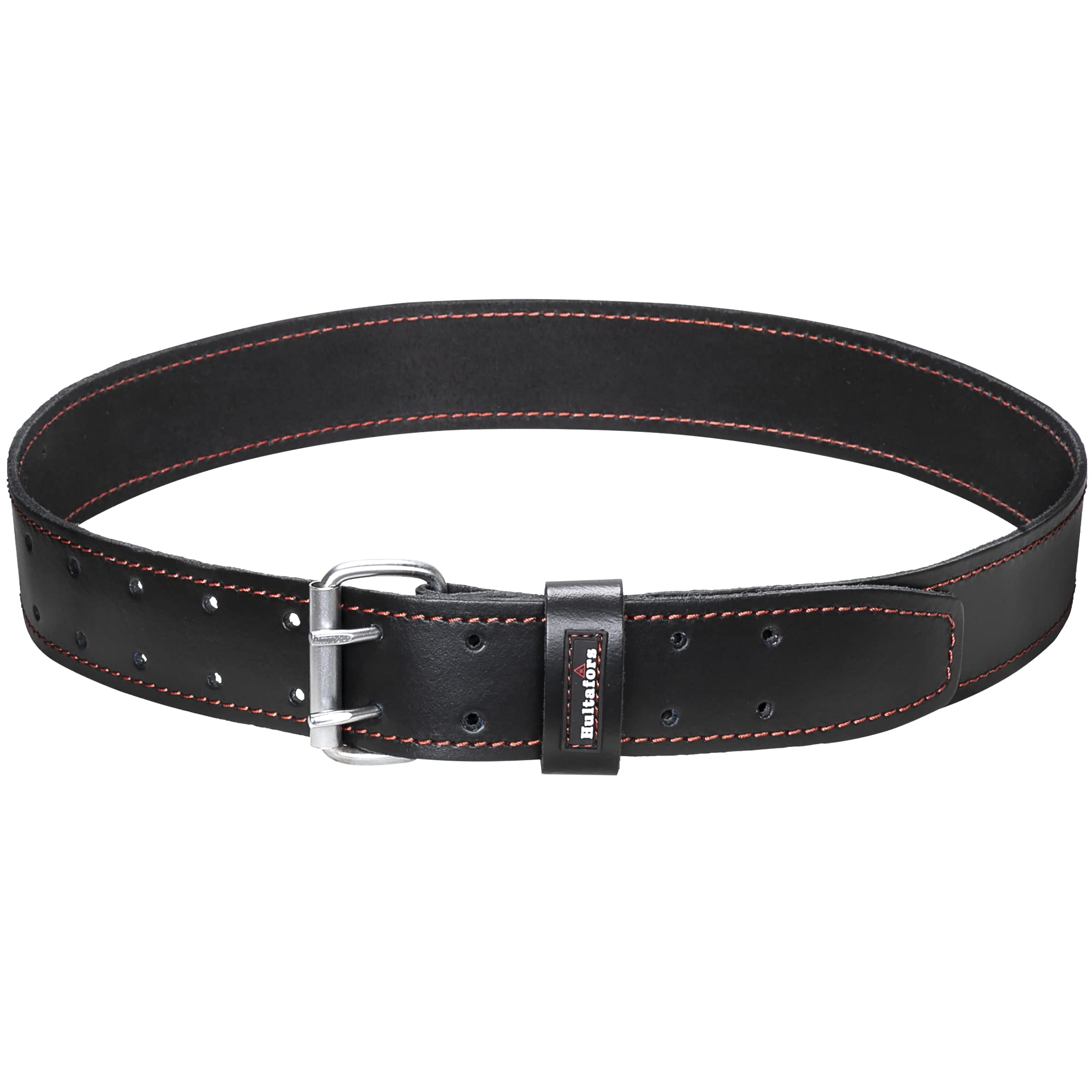 Hultafors Work Gear HT5184 2" Premium Leather Work Belt, Steel Double Tongue Roller Buckle
