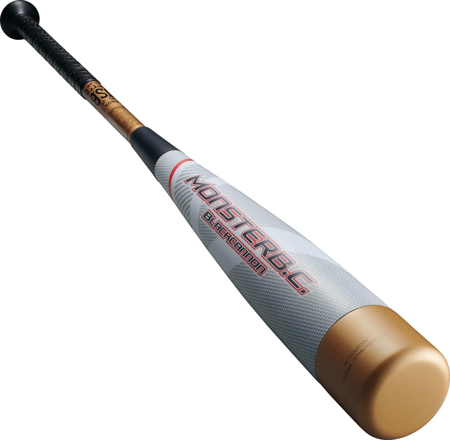 ZETT BCT31484G MONSTER BLACKCANNON FRP Soft Baseball Bat, 33.1