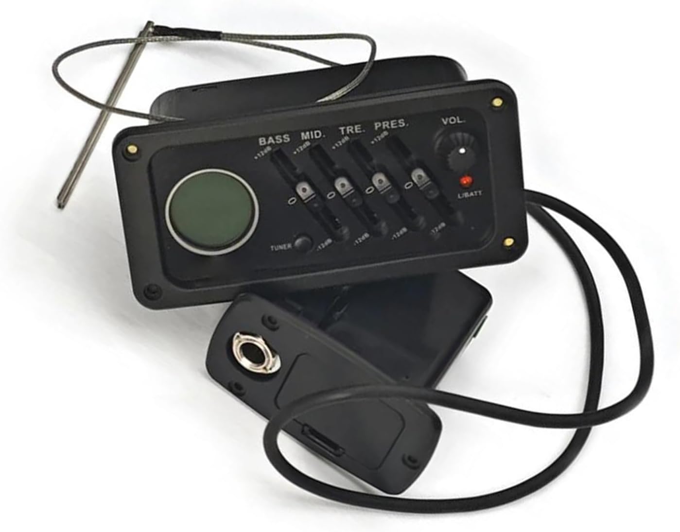 Acoustic Guitar Pickups 4band Equalizer Acoustic Guitar Preamp Pickup 6.35 Output Bk