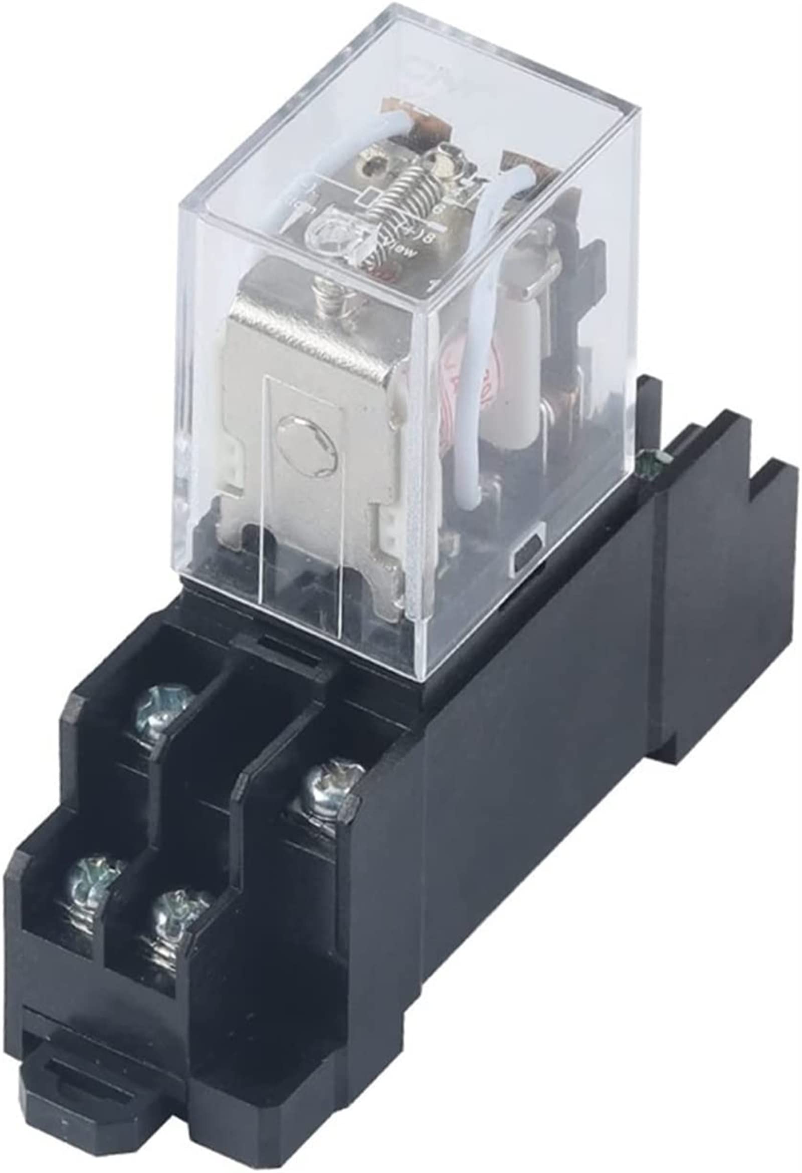 Relé 1 Juego de bobina relé potencia uso General LY2 DPDT DC12v/24v AC 110v/220v interruptor con Base enchufe