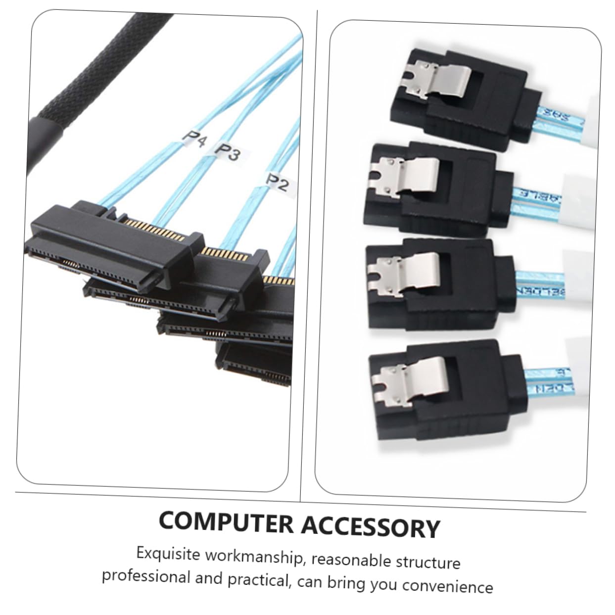 SHINEOFI Câble Mini vers pour Disque Dur Adaptateur de Transmission Fiable avec Protection Tresse et Connecteur